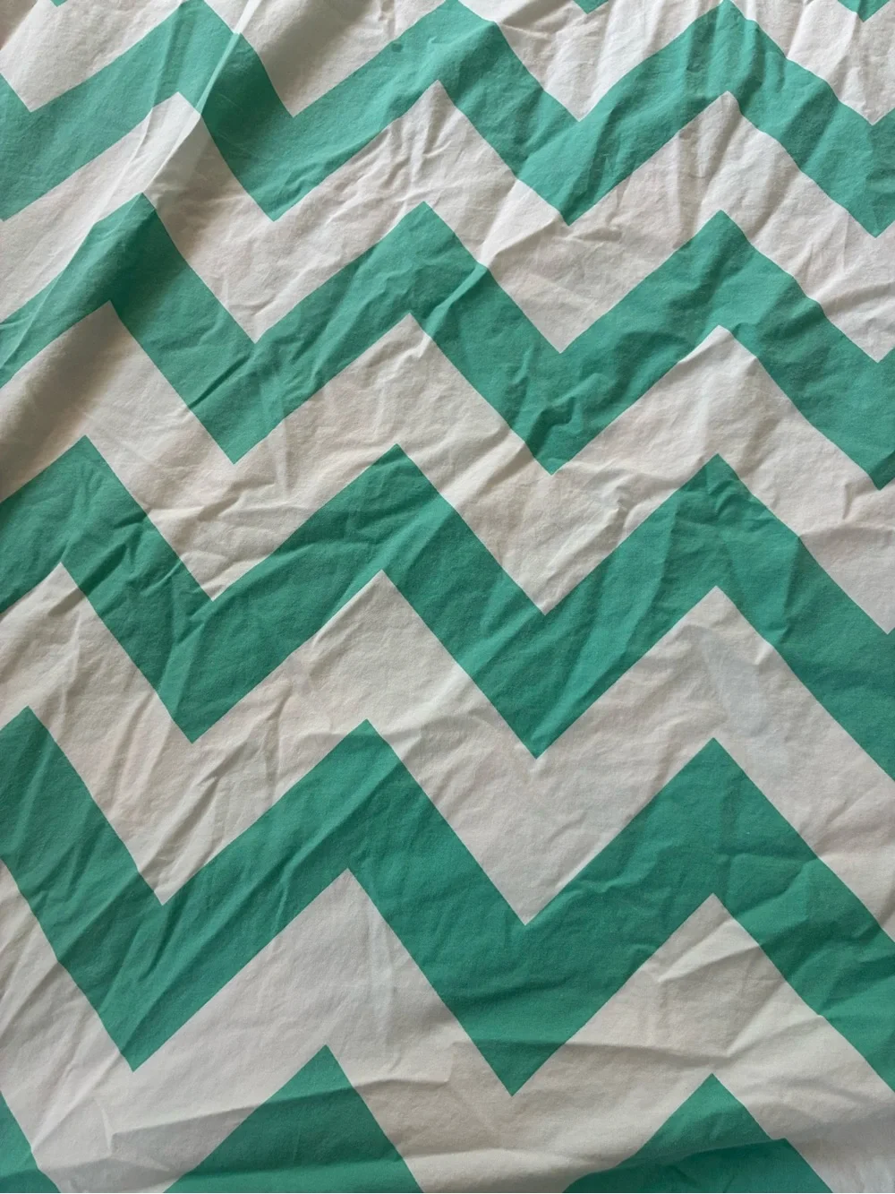 Pottery Barn Teen Queen Duvet Cover Teal and White Chevron